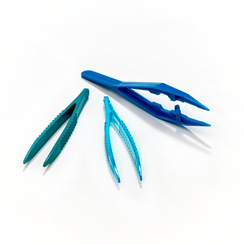 Sterile Forceps Polystyrene Translucent Blue 105mm Individual Pack SKU