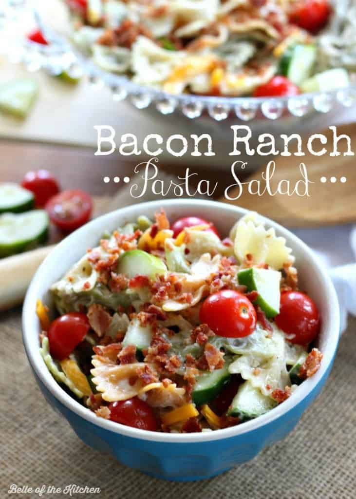 Bacon Ranch Pasta Salad Bloom Designs