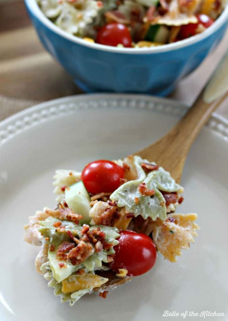 Bacon Ranch Pasta Salad Bloom Designs