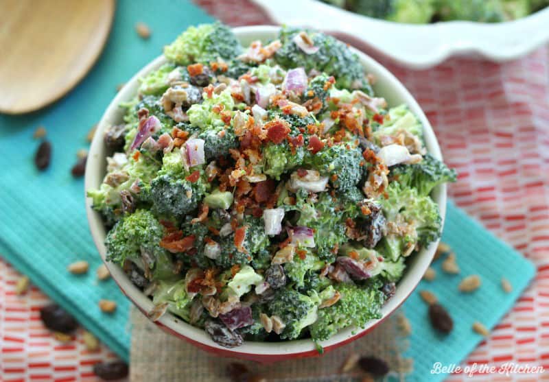 Skinny Broccoli Salad Belle of the Kitchen