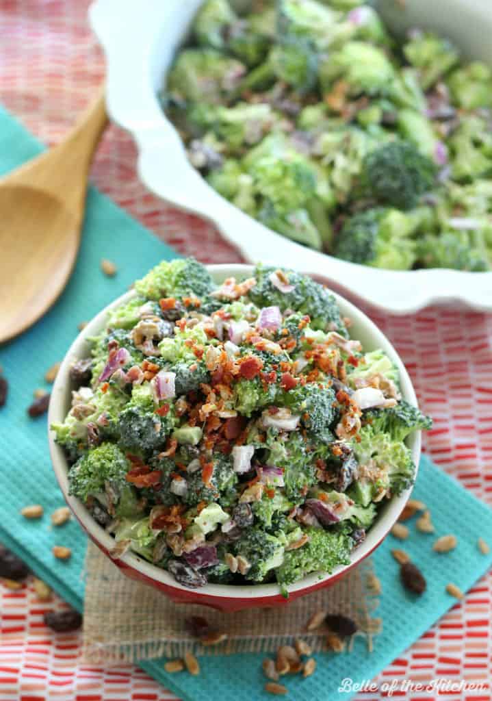 Skinny Broccoli Salad Belle of the Kitchen