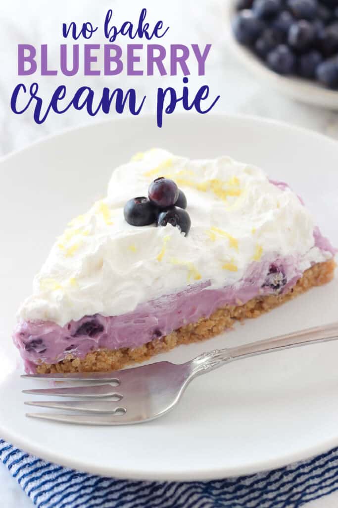 No Bake Blueberry Cream Pie Belle of the Kitchen