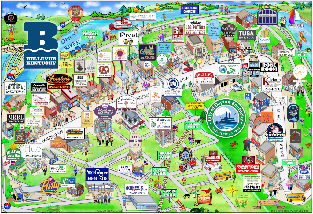 Bellevue & Dayton KY Map Home