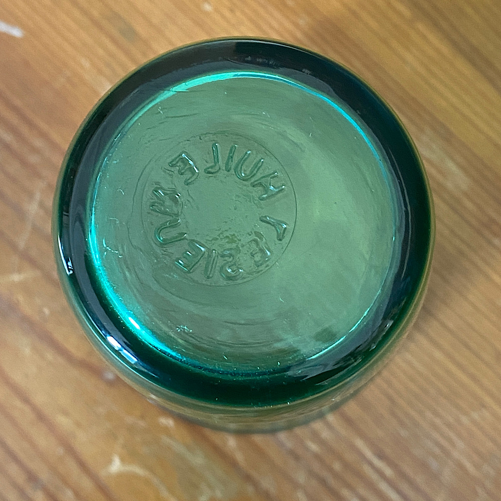 French water glasses in beautiful green glass from Bellevue Vintage