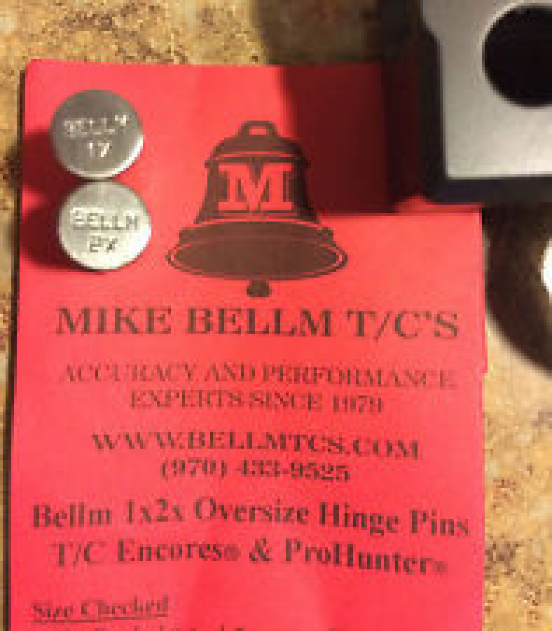 Thompson Center Encore oversized hinge pin 1x2x