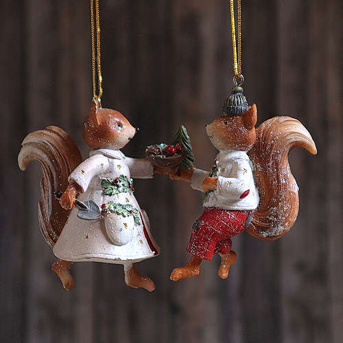 Woodland Animal Christmas decorations. Bells of Suffolk