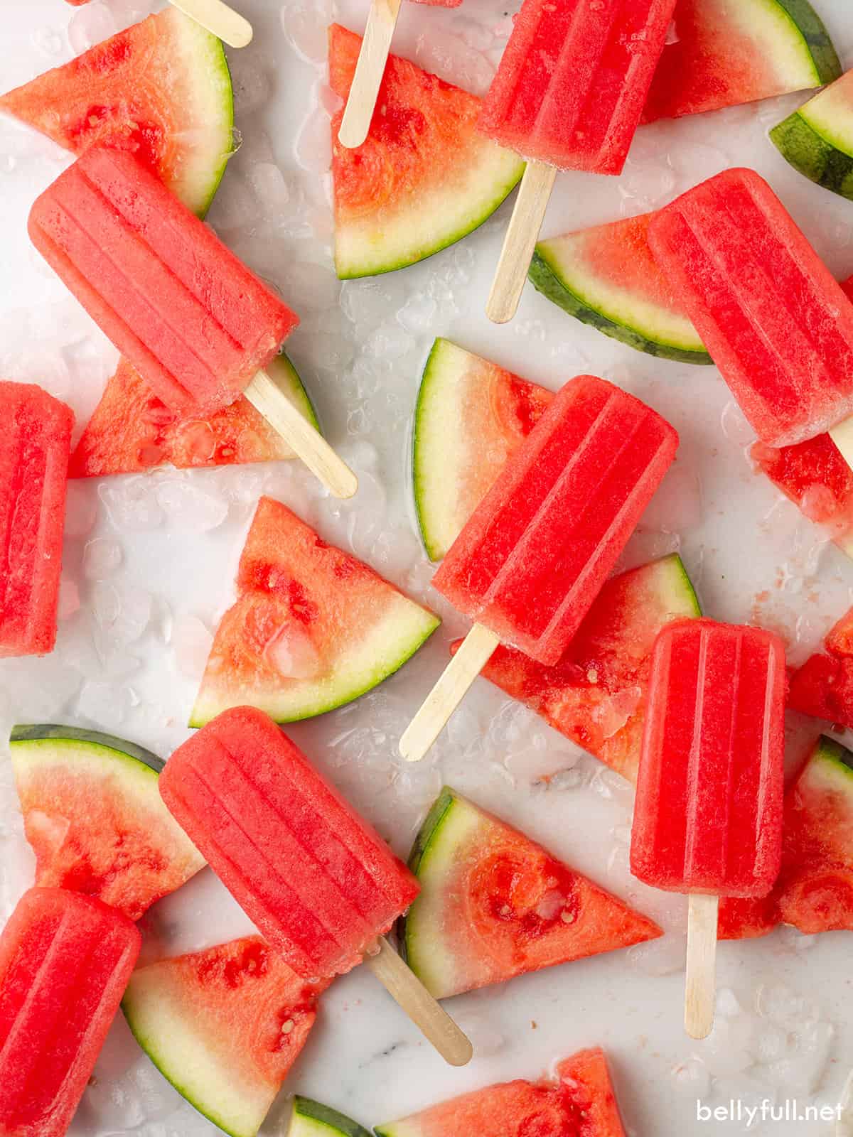 Watermelon Popsicles Recipe {kid friendly or boozy} Belly Full