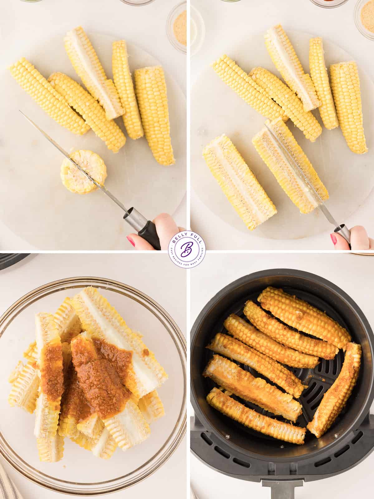 Air Fryer Corn Ribs {corn riblets} Belly Full