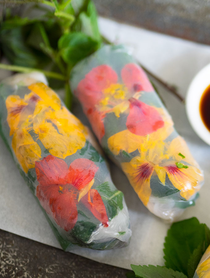 Fantabulous Flowery Fresh Spring Rolls Belly Rumbles
