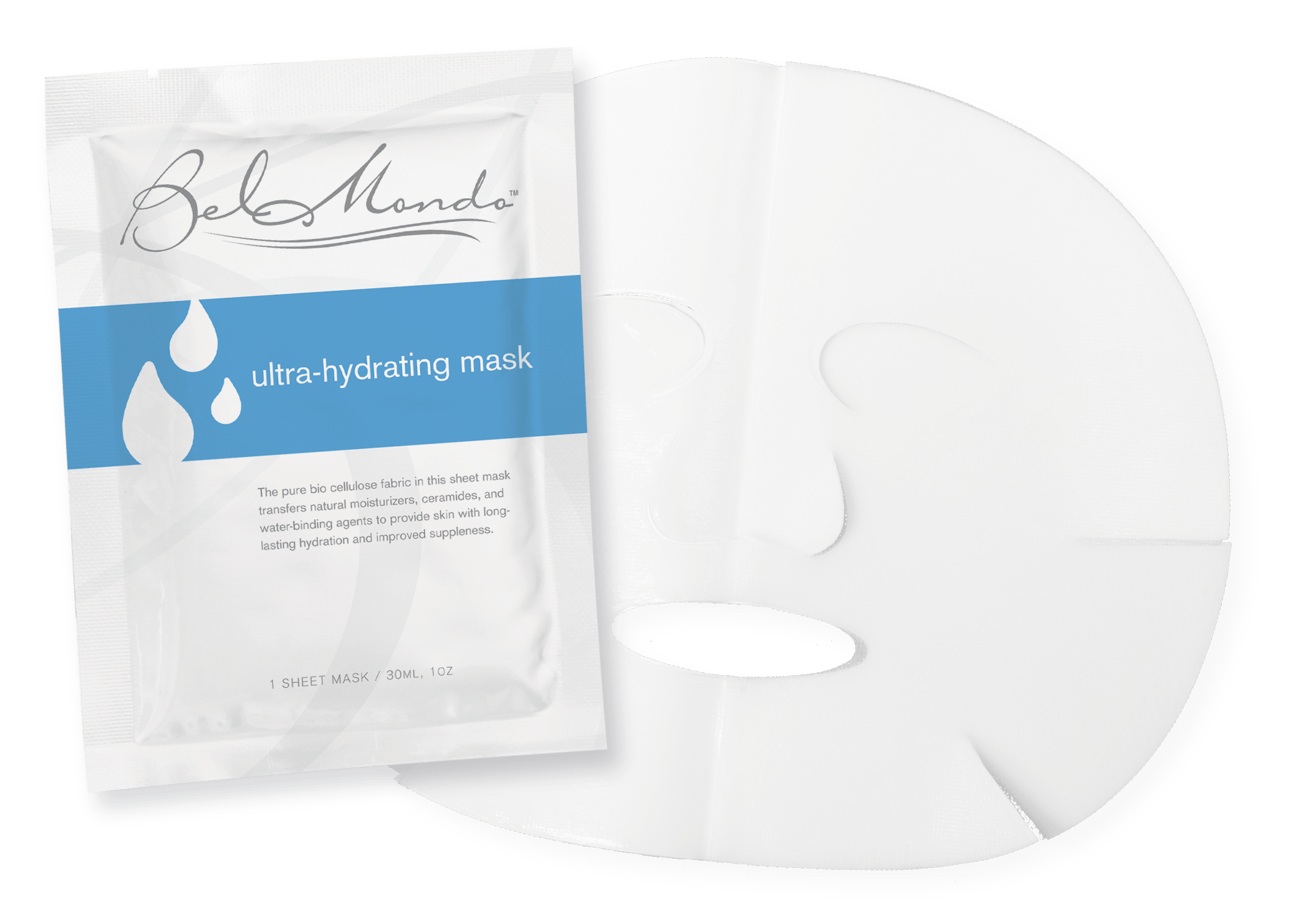 UltraHydrating Facial Sheet Mask (Single) Bel Mondo Beauty Premium