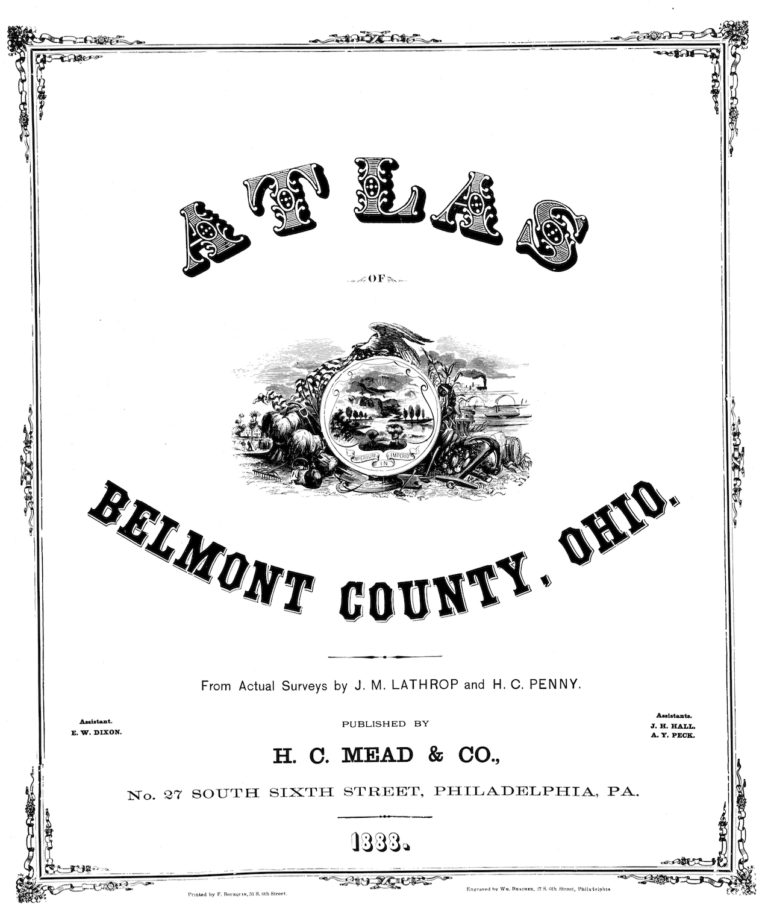 1888 Atlas Belmont County Engineer