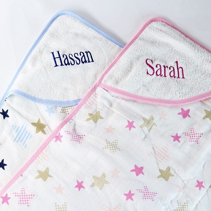 Personalized baby bathrobe gift set BelovedOne