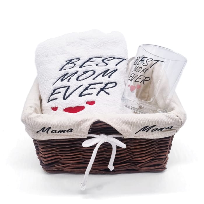 [en]Best Mom Set Contains a bathrobe,mug, and a slipper with a special