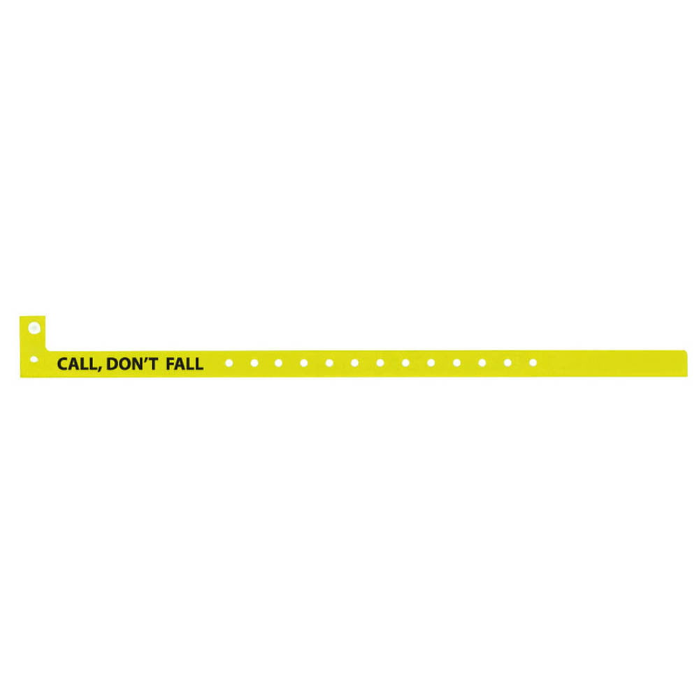 Plastic bracelet with CALL DONT FALL imprint Belpro