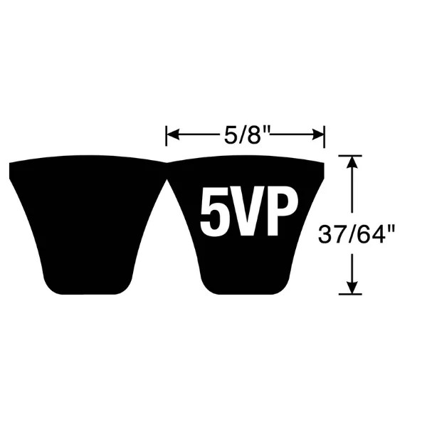Gates 5VP710 Predator VBelt(71 in) Belthubs