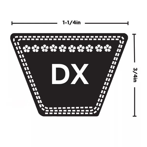 Carlisle DX128* GoldRibbon VBelt(133.5 in) Belthubs