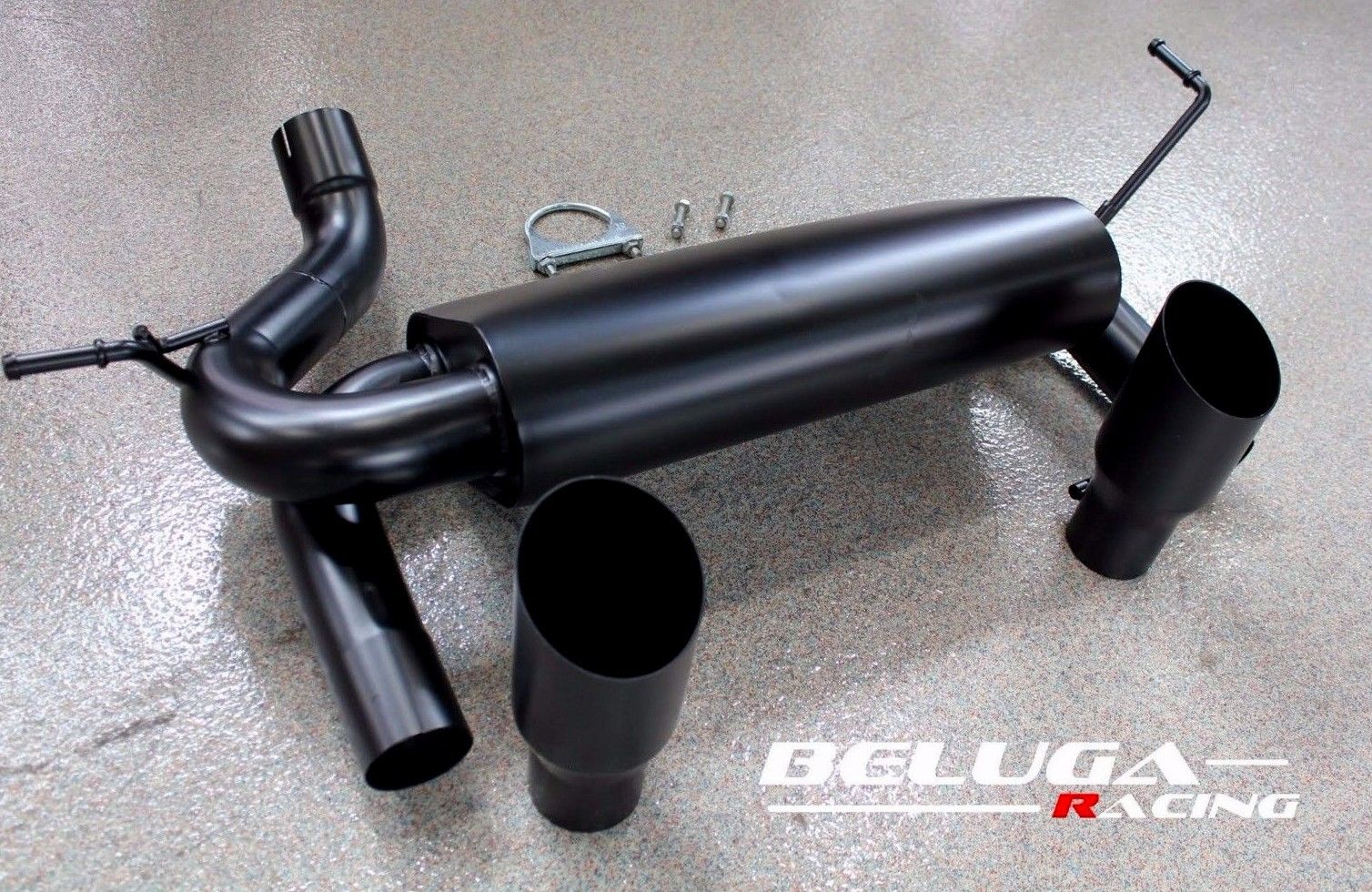 Jeep Wrangler 3.6L 3.8L 20072016 High Performance Dual AxleBack Muffler Exhaust Black Beluga