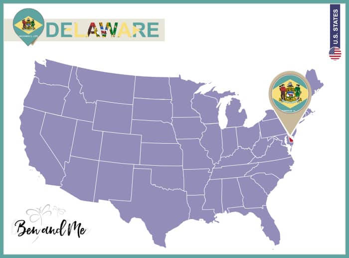 Delaware On Map Of Us Notebooking Across the USA Delaware Unit Study Ben and Me