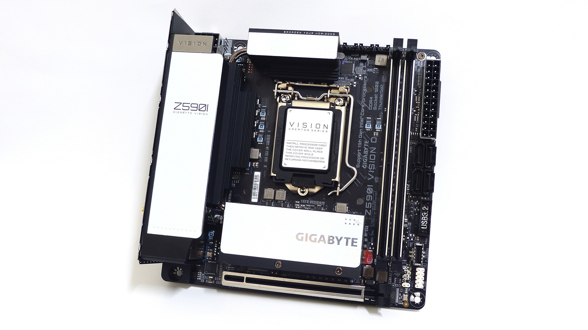 Gigabyte Z590I Vision D White (Intel 11th/10th Gen, LGA 1200) Creators