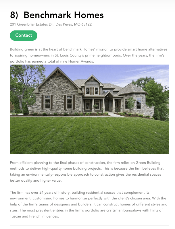About BenchMark Custom & Luxury Home Builder St. Louis MO