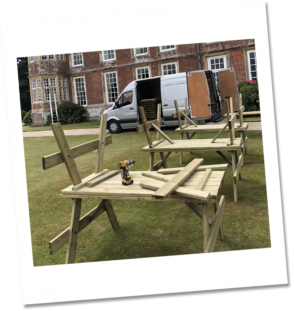 Our Assembly Service Picnic Benches Delivered and Constructed
