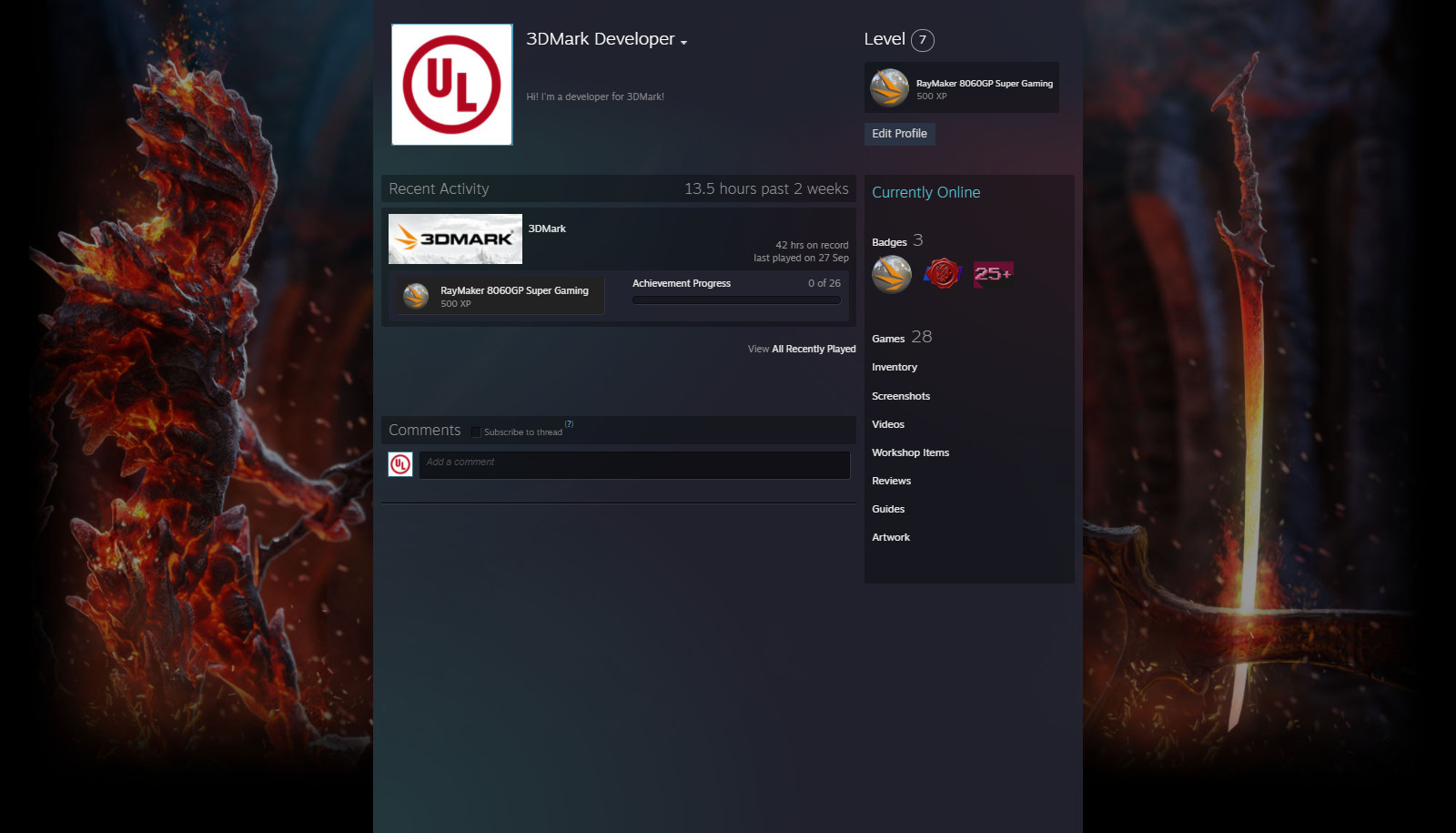 3DMark update adds new Steam achievements, trading cards, and more!