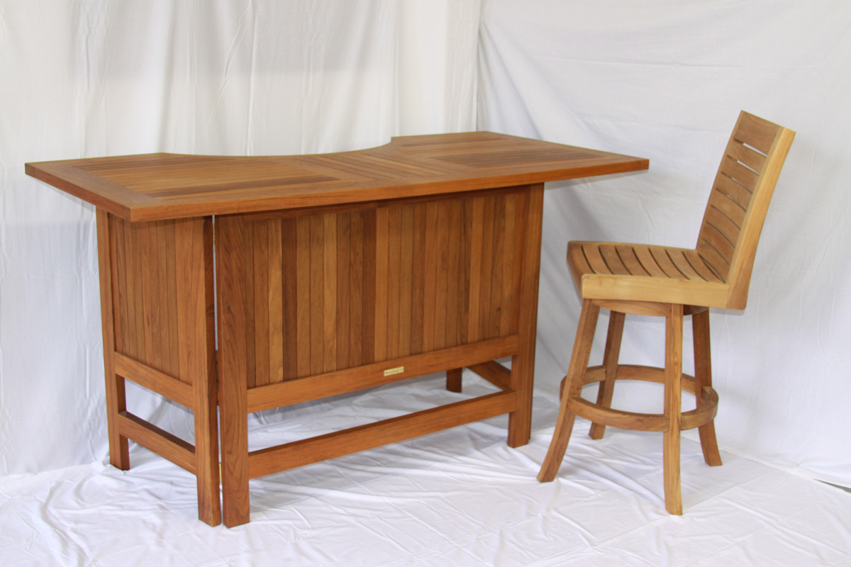 Avalon Folding Teak Bar Table [6BARTBL68] 2,195.00 BenchSmith