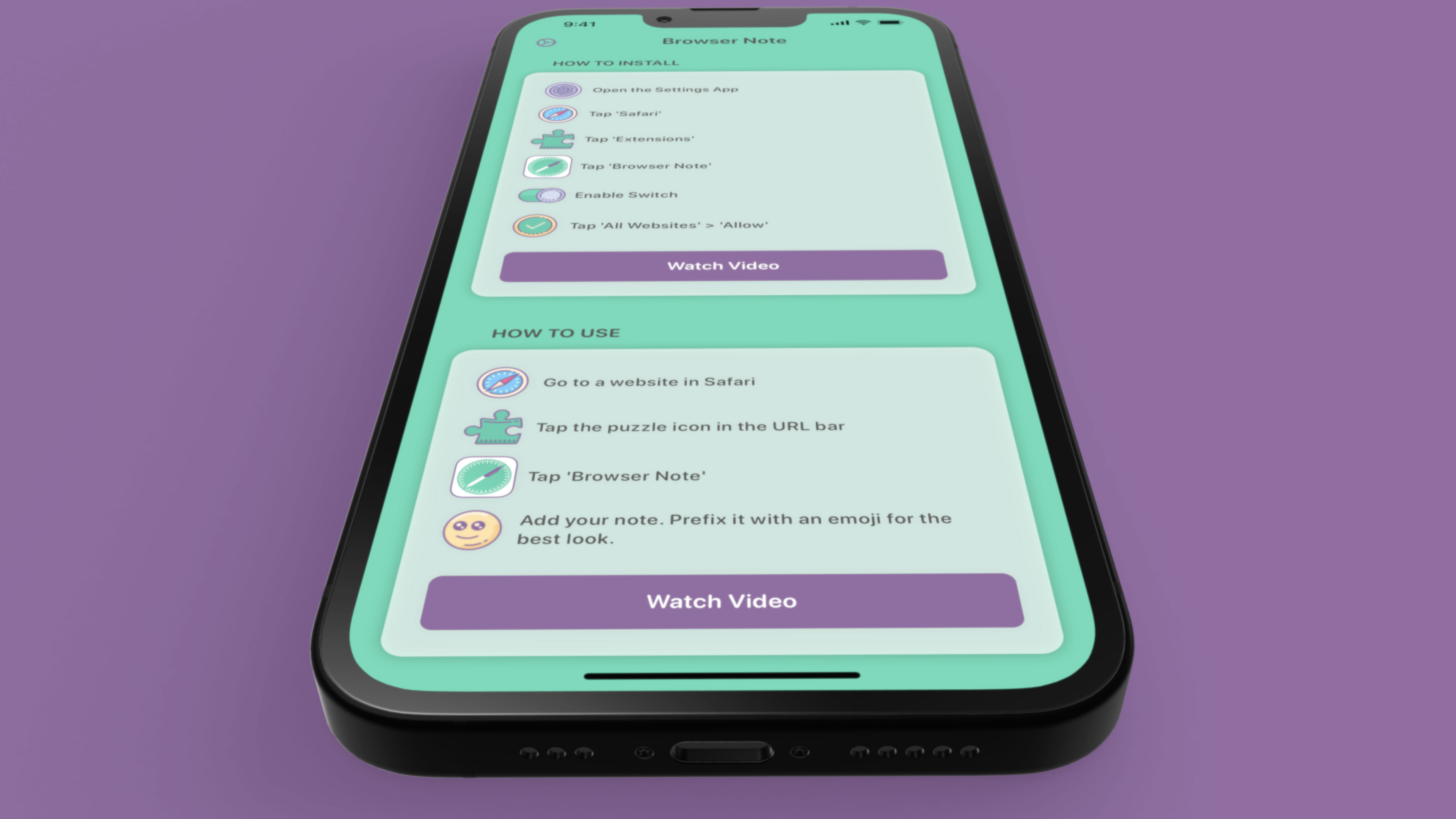 Browser Note and the process of building an iOS 15 Safari Extension