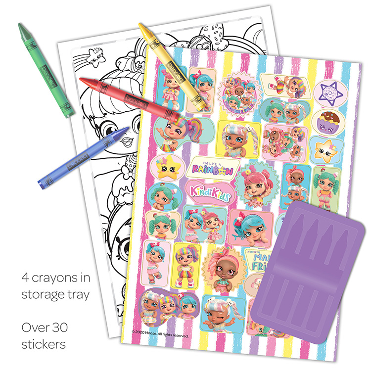 Kindi Kids Coloring and Activity Book with Crayons Bendon