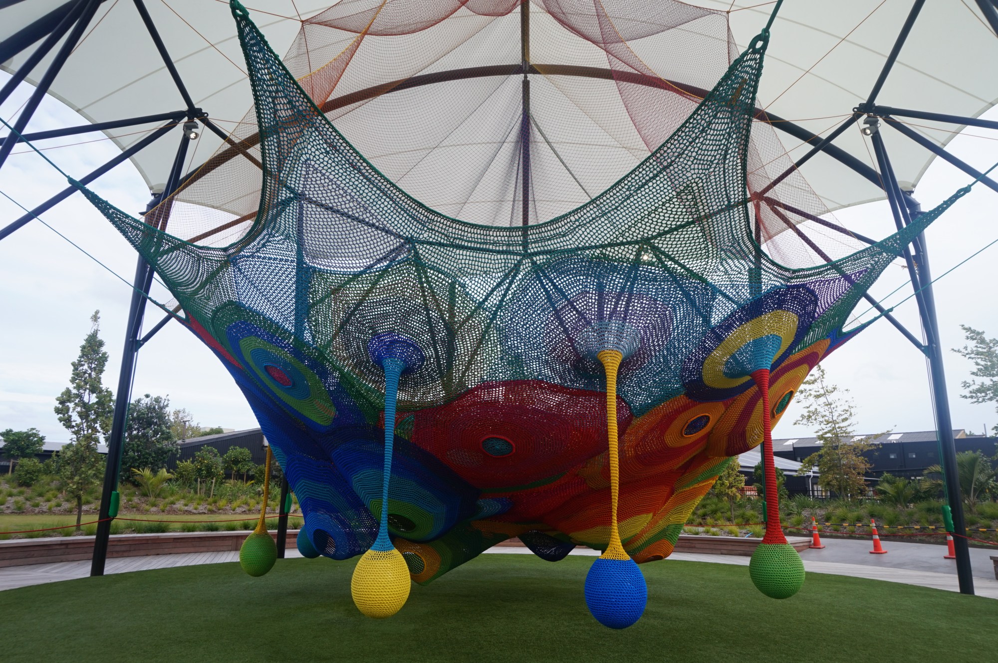 Crochet Playground Beneath Blue Skies