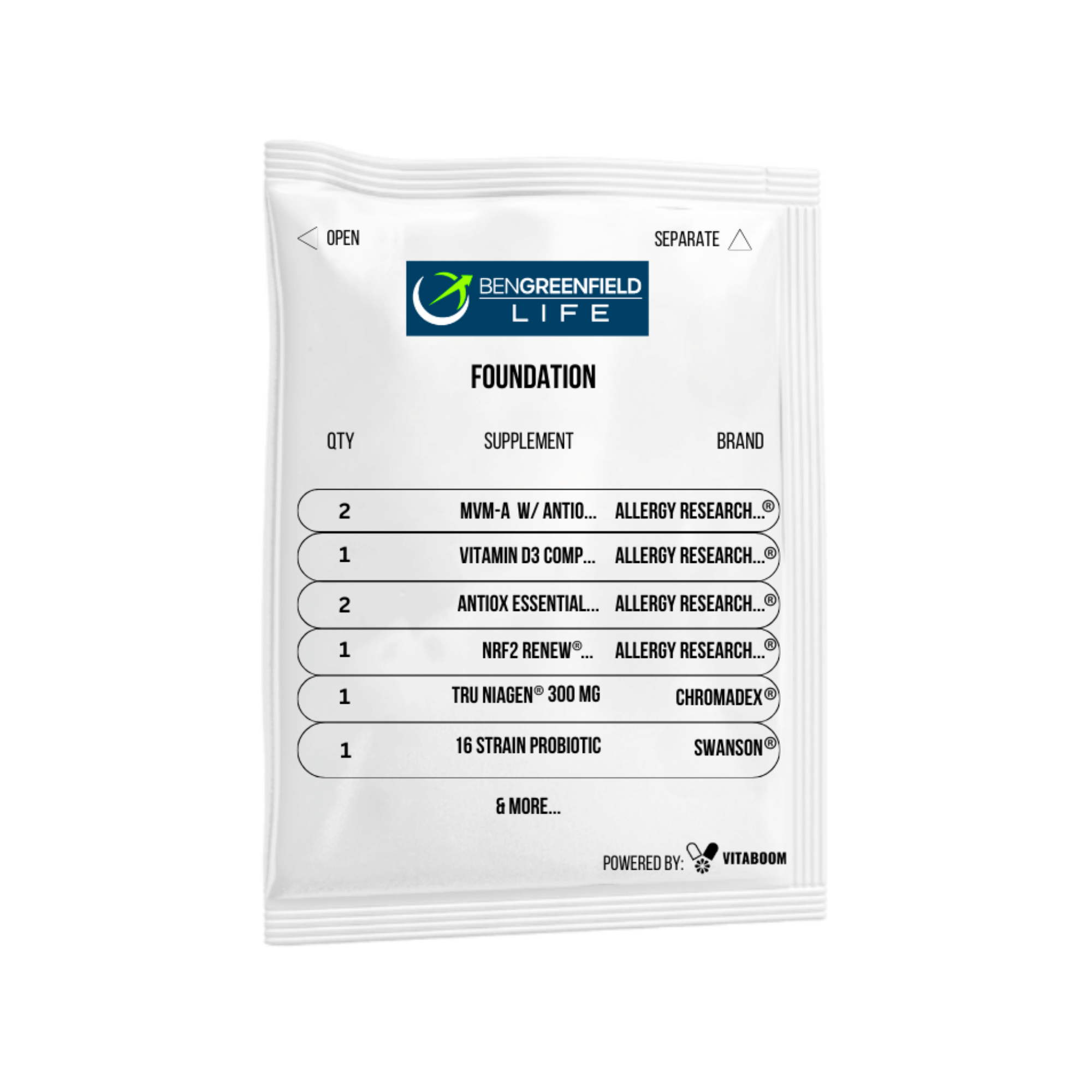 VITABOOM x Ben Greenfield Custom Supplement Stack — Foundation Ben