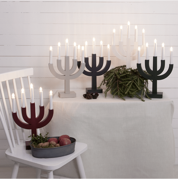 adventsljusstake till bord Adventsljusstake Selma Vit - Benisab Fritidsmöbler