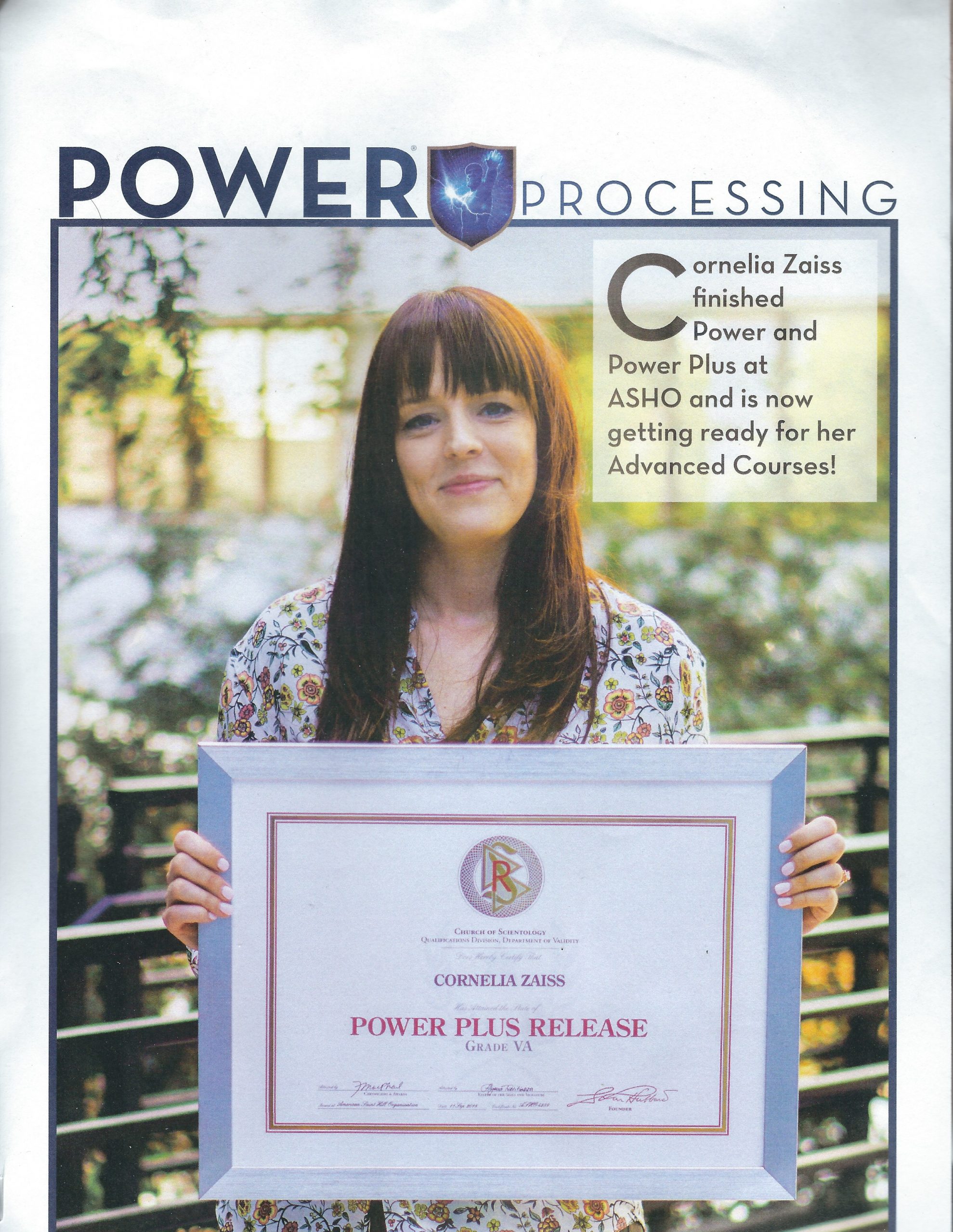 Scientology Leaks 629 ASHO Power Processing Cornelia Zaiss 2019