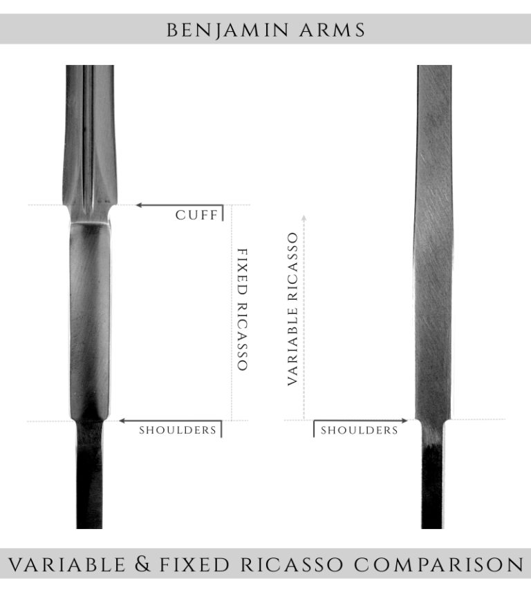 Italian Fencing Blade Ricassos Benjamin Arms