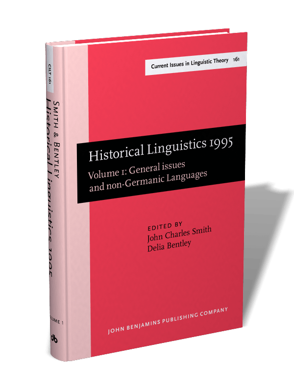 Historical Linguistics 1995 Volume 1 General issues and nonGermanic