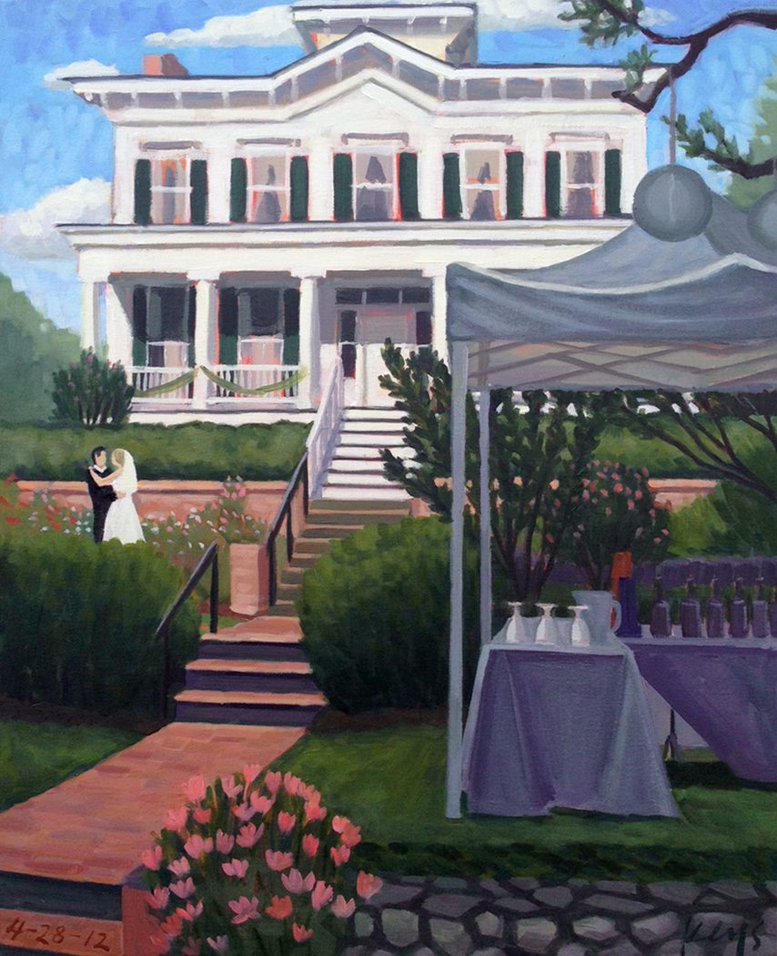 Live Wedding Painting Wilmington, NC Ben Keys Fine Art Studio