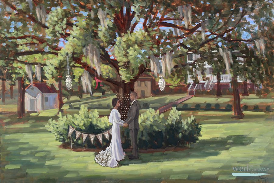 Live Wedding Painting Wilmington, NC Ben Keys Fine Art Studio
