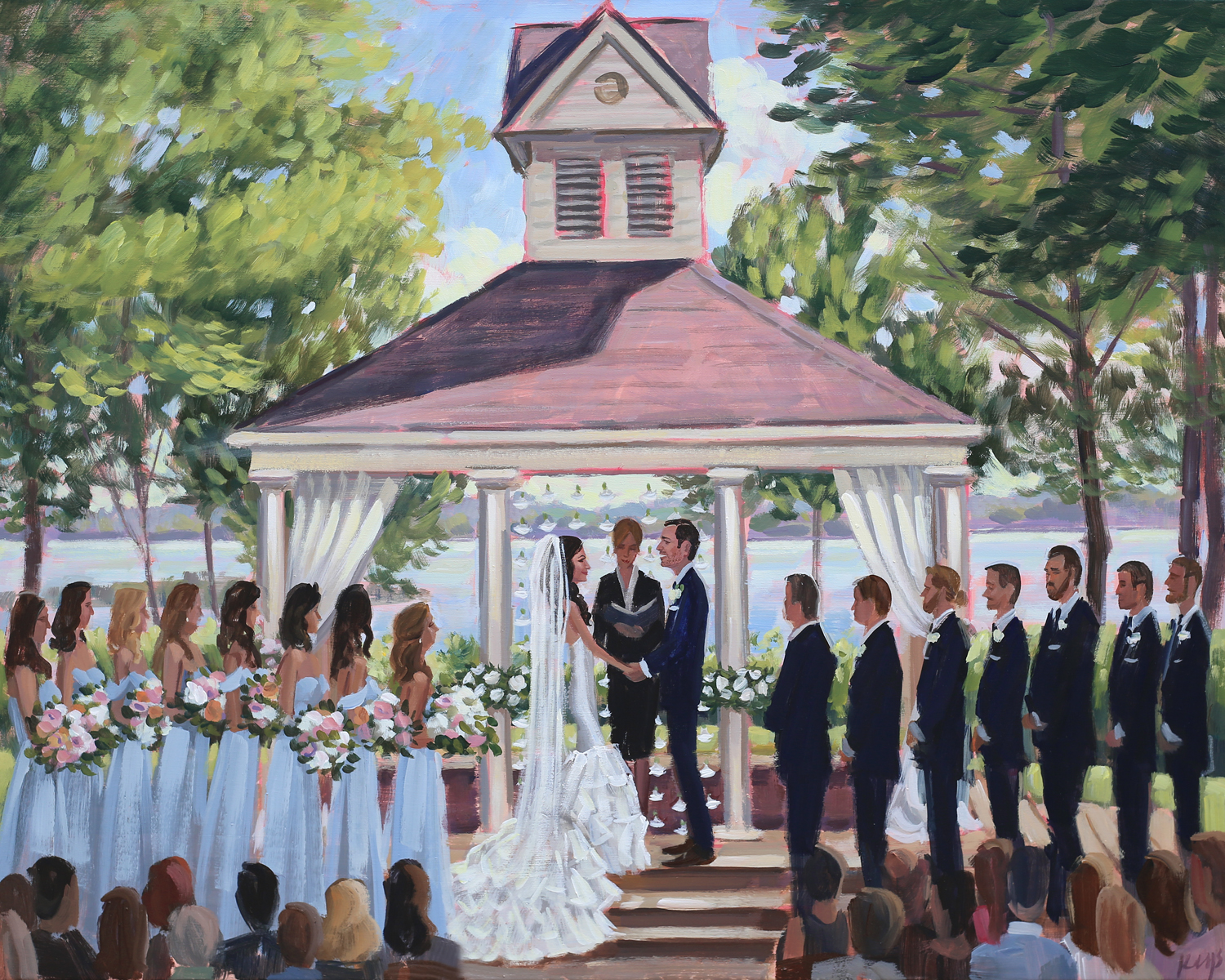 Live Wedding Painting New London, NC Ben Keys Fine Art Studio