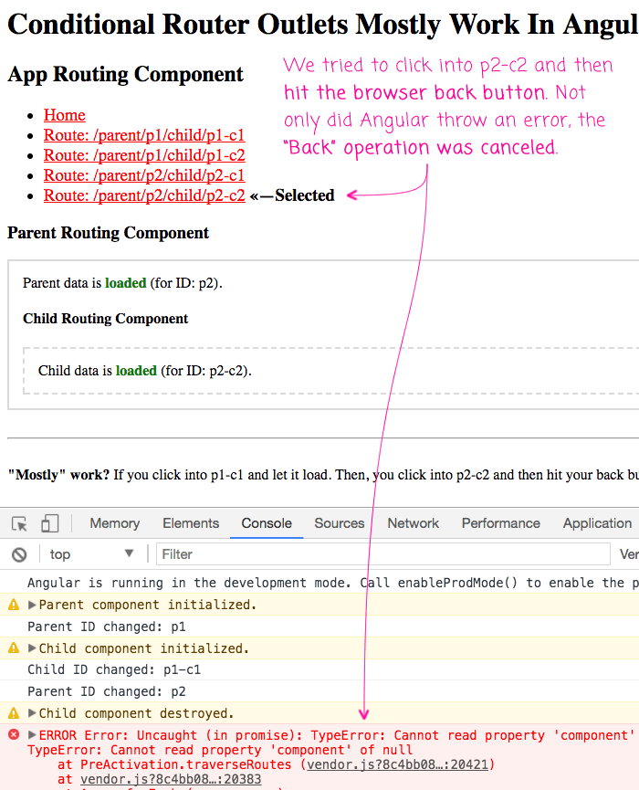 Conditional Router Outlets Mostly Work In Angular 4.4.0RC.0