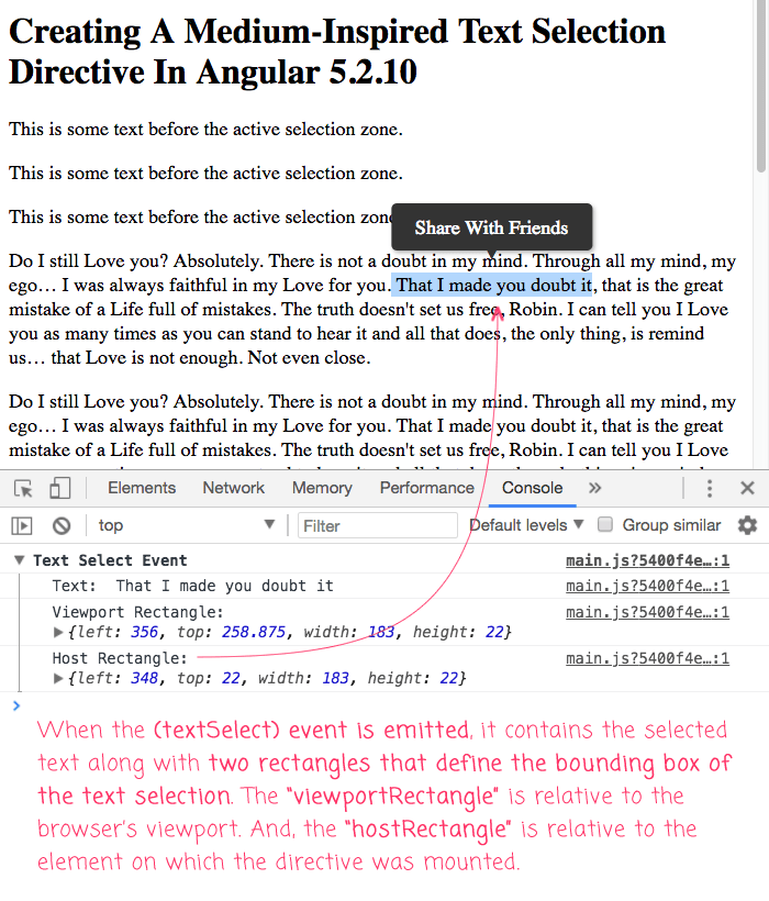 Creating A MediumInspired Text Selection Directive In Angular 5.2.10