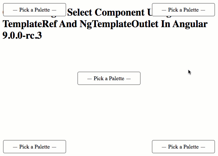 Customizing A Select Component Using TemplateRef And NgTemplateOutlet