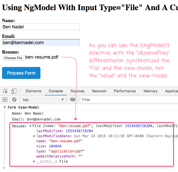 Using NgModel With Input Type="File" And A Custom ControlValueAccessor