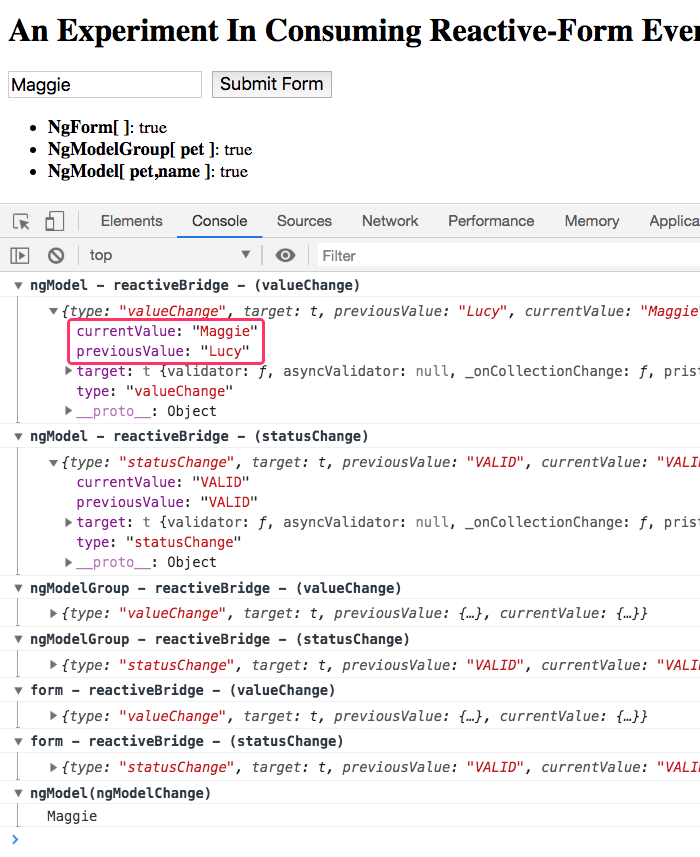 An Experiment In Consuming ReactiveForm Events From TemplateDriven