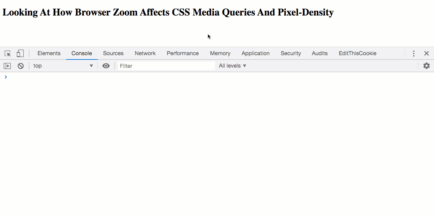 Looking At How Browser Zoom Affects CSS Media Queries And PixelDensity