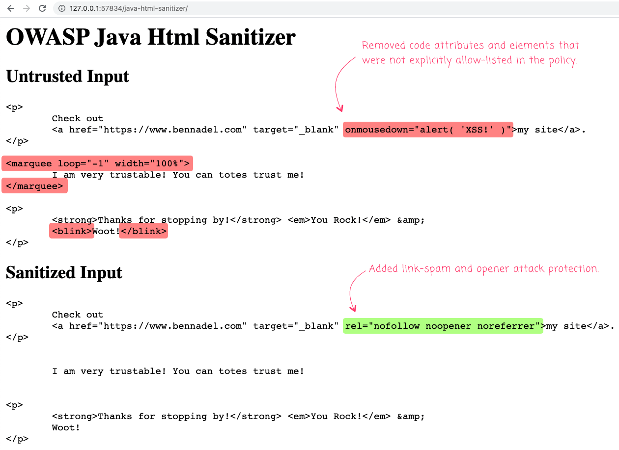 Using The OWASP Java HTML Sanitizer In Lucee CFML 5.3.7.48 To Sanitize