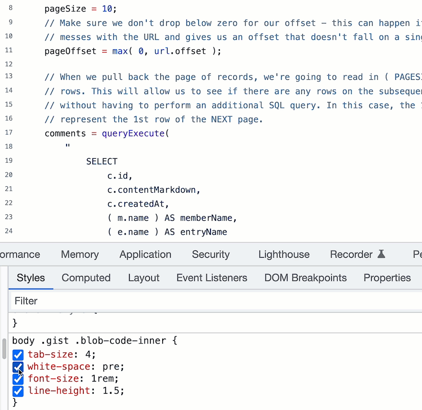Fixing GitHub Gist's Sudden Case Of Line Wrapping The Dev News