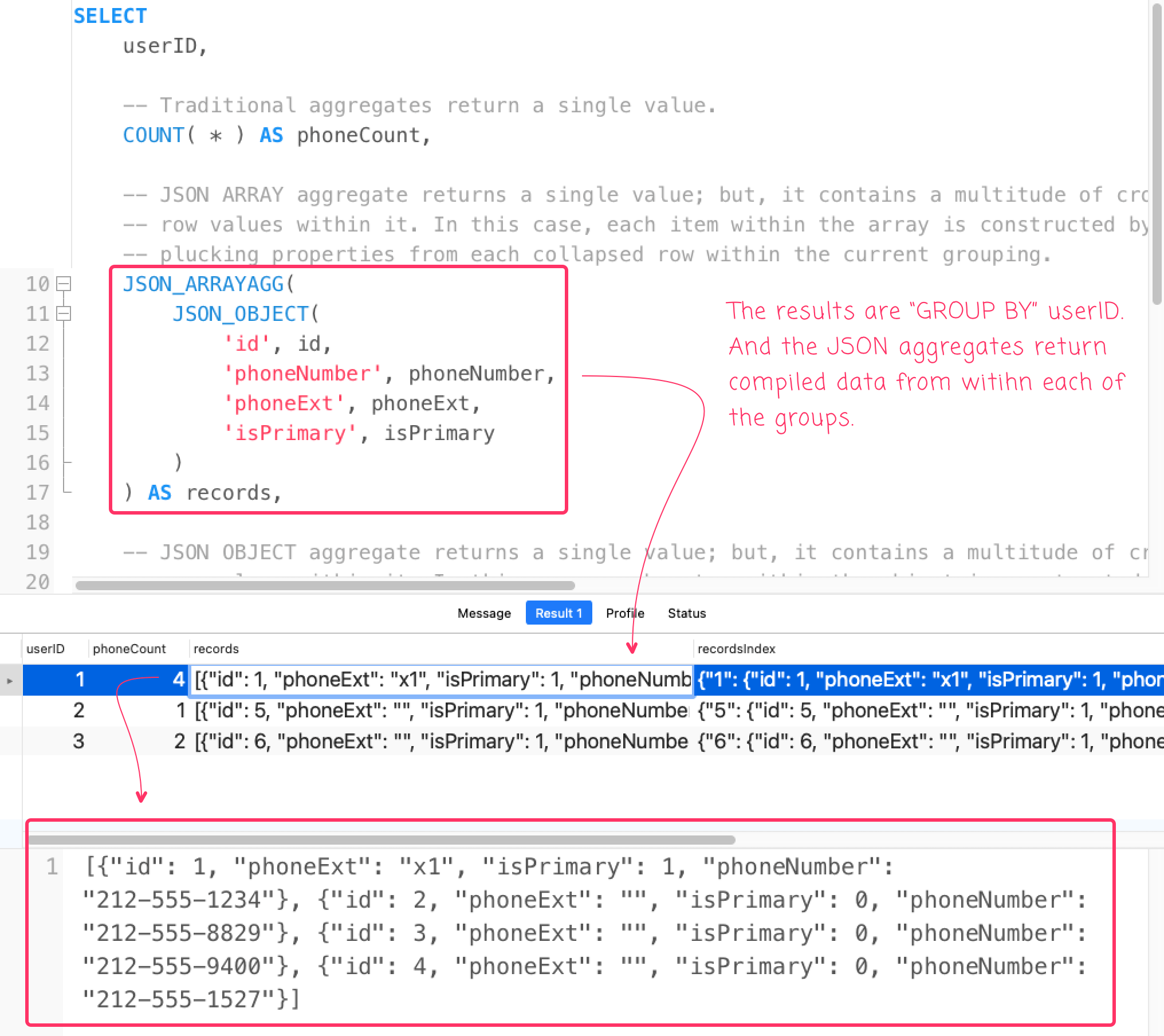Nesting JSON Functions Inside JSON_ARRAYAGG() And JSON_OBJECTAGG() In