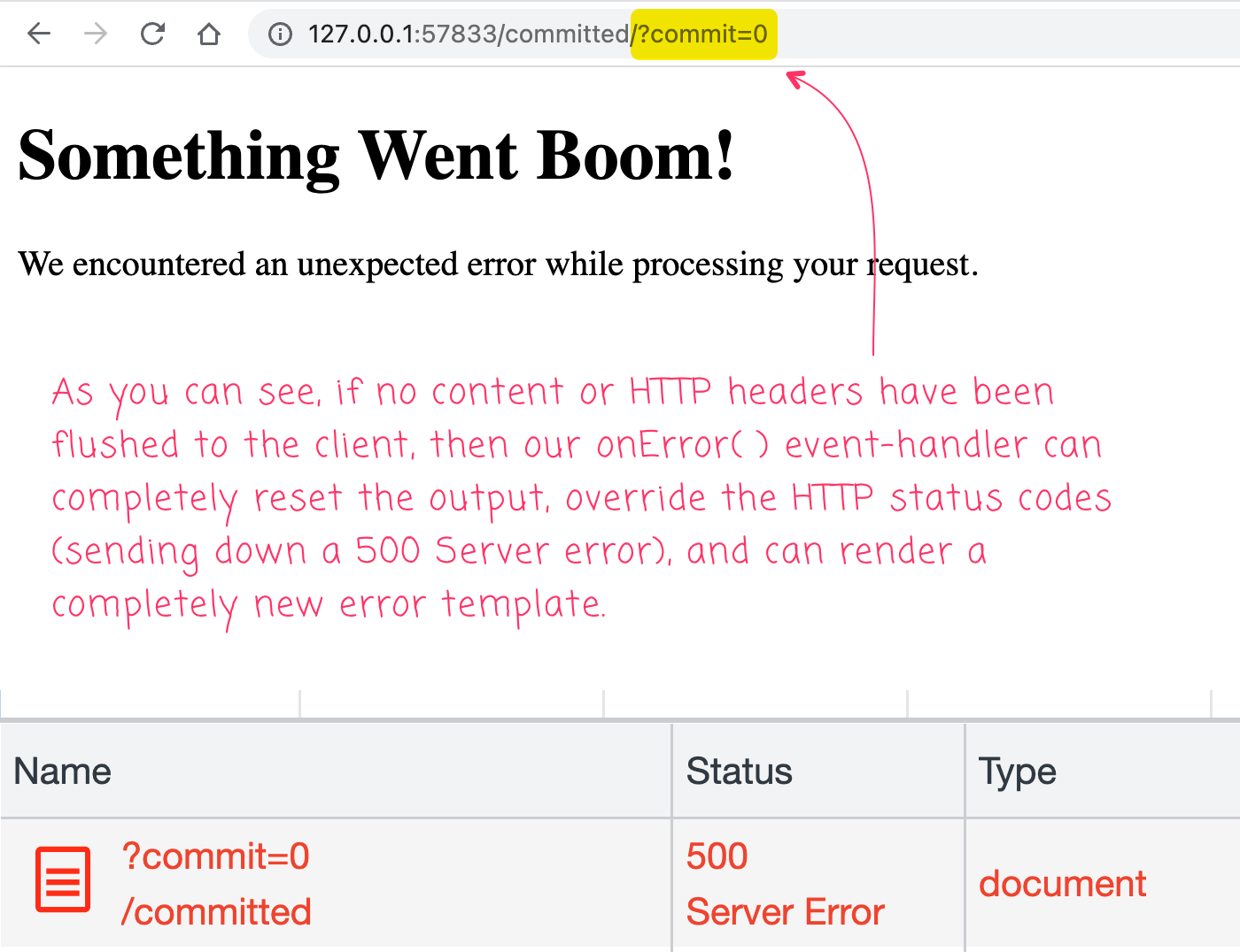 Showing An Error Message In The OnError() Method In Application.cfc In