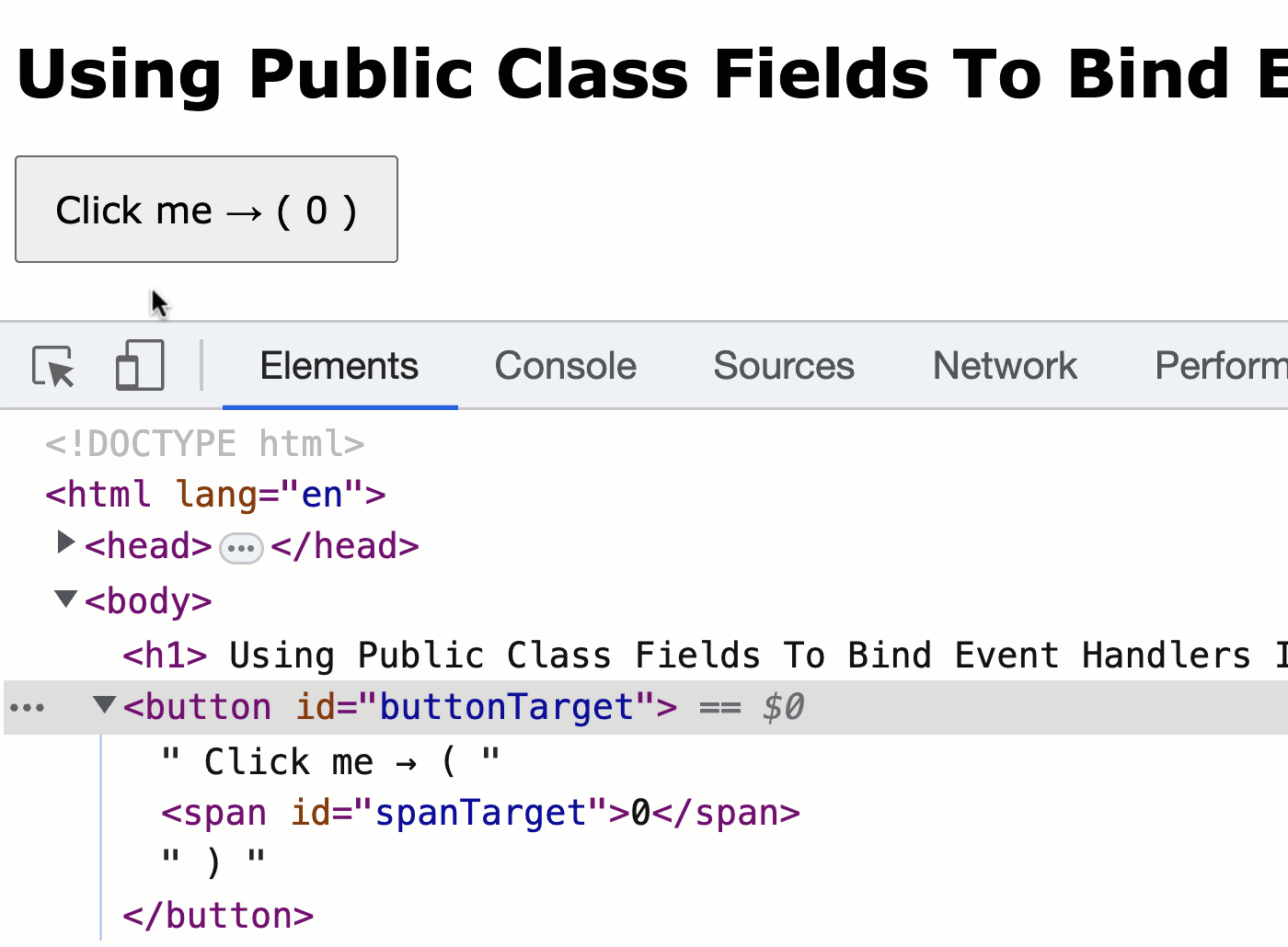 Using Public Class Fields To Bind Event Handlers In JavaScript