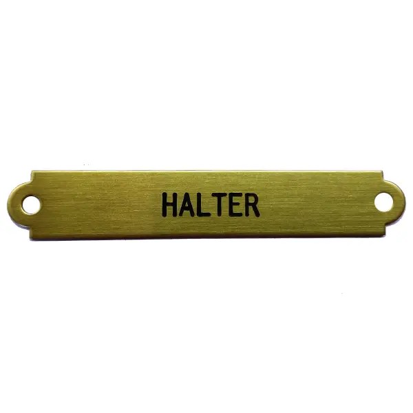 Halter Name Plate 4 ½” x 3” Terry Tack